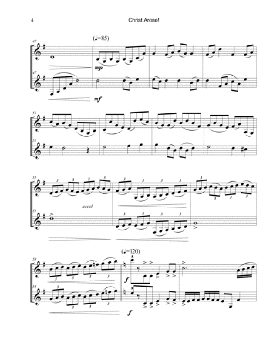 Christ Arose! Clarinet Duet scores gallery preview page 5