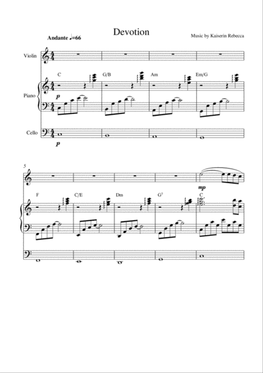Devotion Piano Trio scores gallery preview page 1
