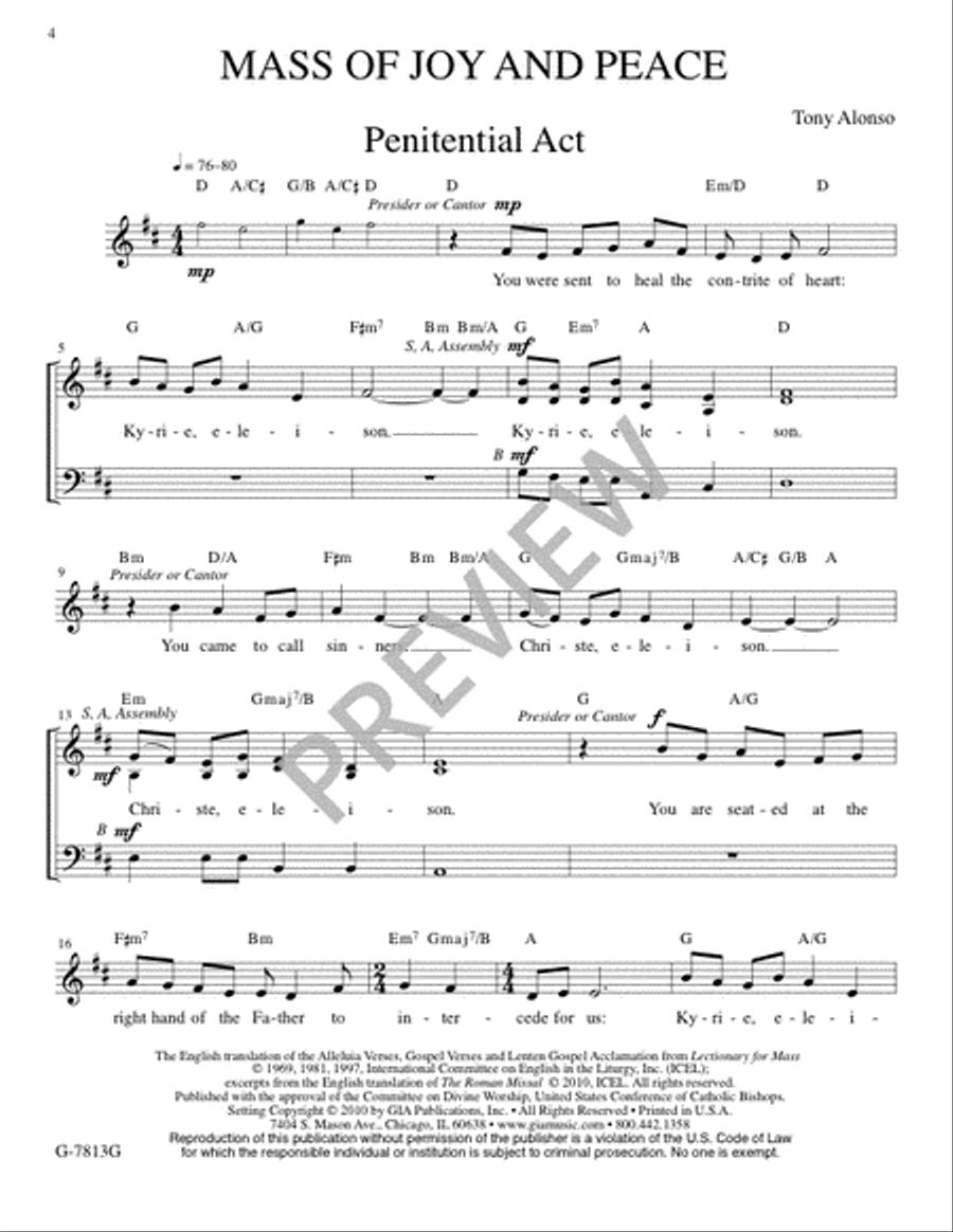 Mass of Joy and Peace - Guitar edition Guitar scores gallery preview page 4