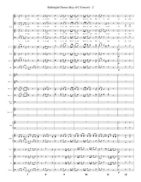 Hallelujah Chorus (orchestration, key of C)