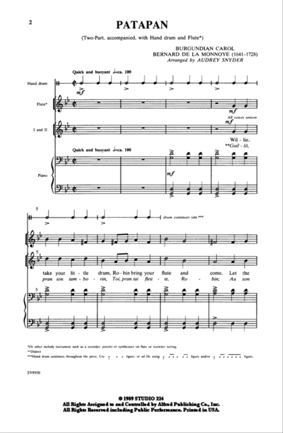 Patapan 2-Part scores gallery preview page 2