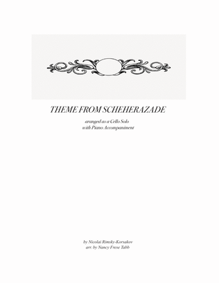 Scheherazade (Movement III) for Cello Solo and Piano
