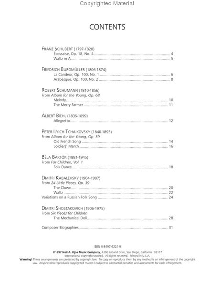 Piano Repertoire: Romantic & 20th Century, Level 3 Piano Method scores gallery preview page 2
