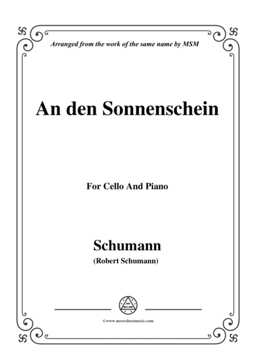 Schumann-An den Sonnenschein,for Cello and Piano image number null
