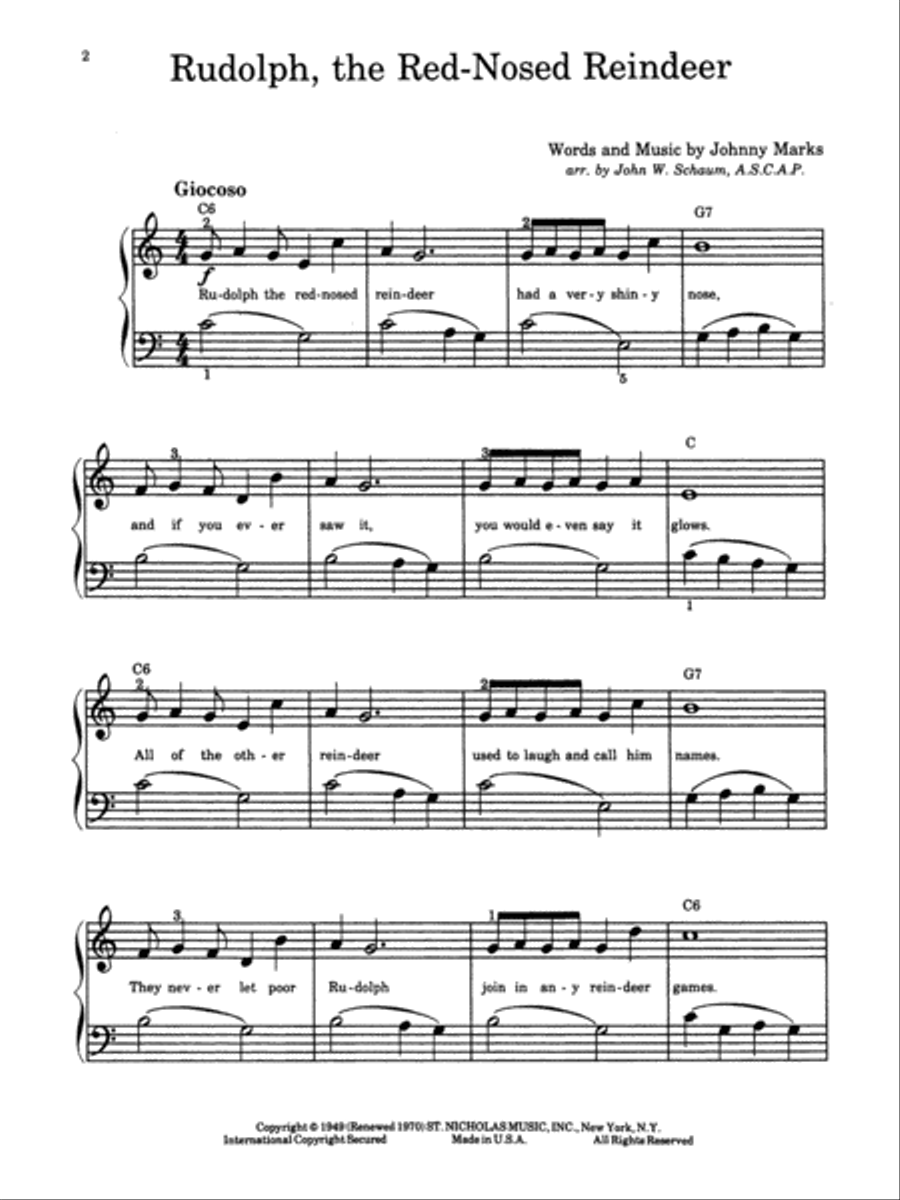 Popular Christmas Album Piano Method scores gallery preview page 3