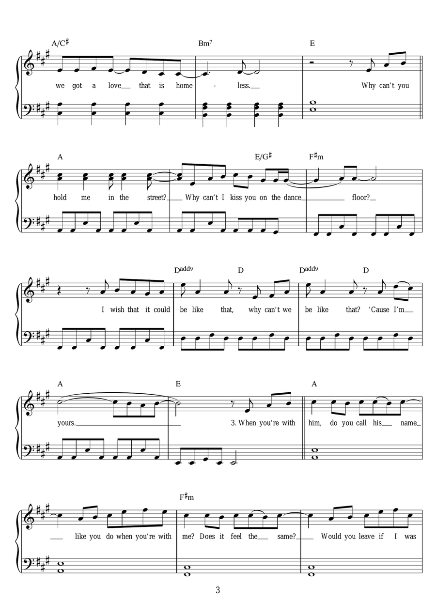 Secret Love Song (featuring Jason Derulo) by Little Mix Easy Piano - Digital Sheet Music page 3