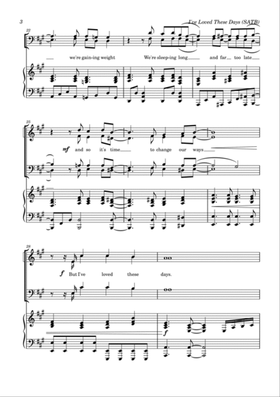I've Loved These Days Choir scores gallery preview page 3
