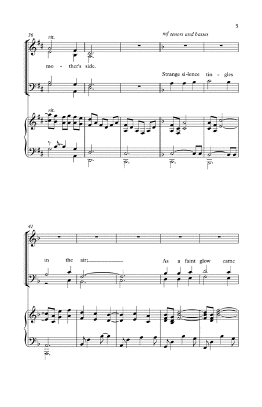 The Christmas Silence The Christmas Silence 4-Part scores gallery preview page 5