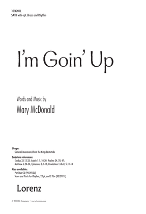 Book cover for I'm Goin' Up