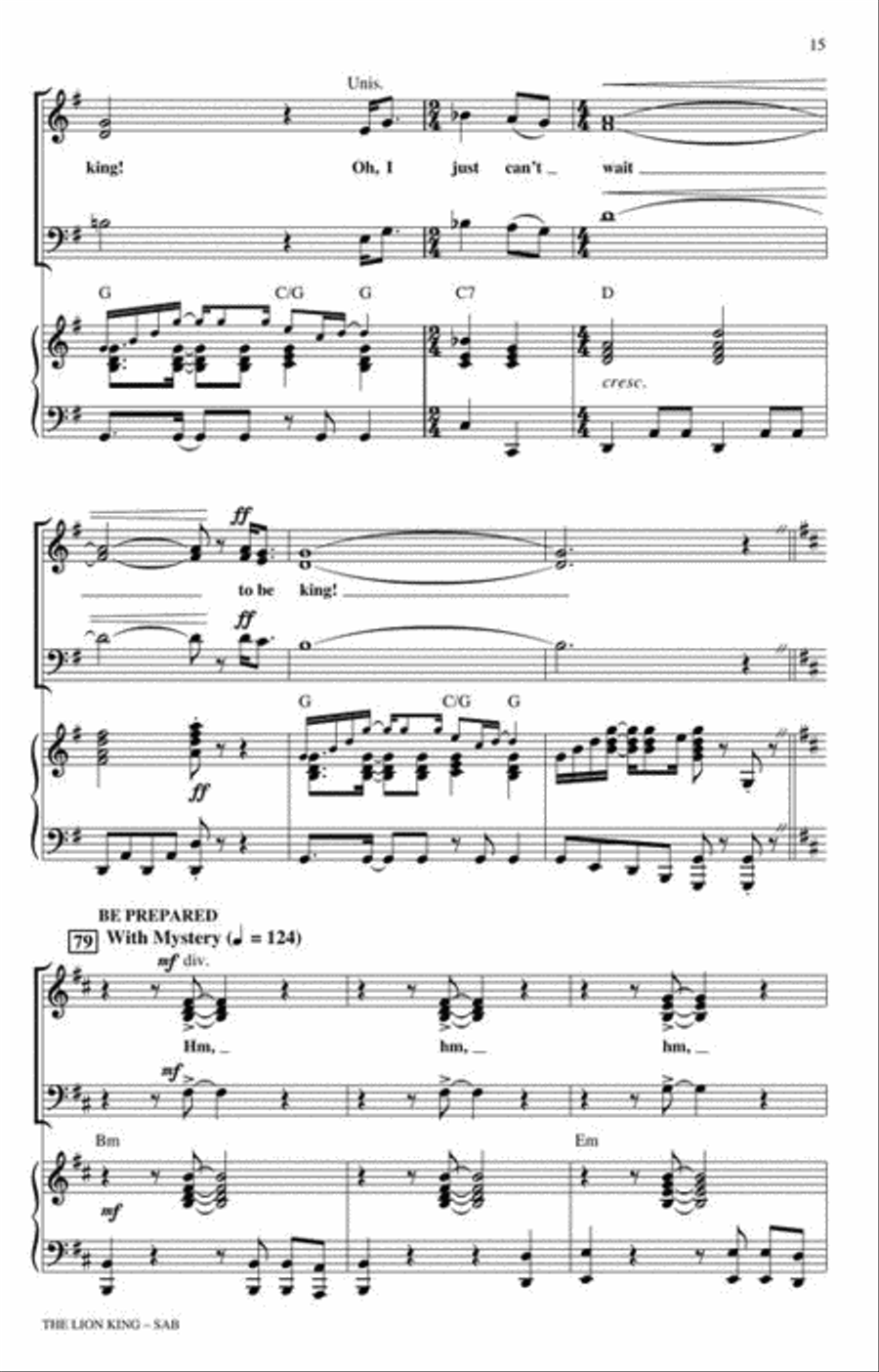 The Lion King (Medley) 3-Part scores gallery preview page 5