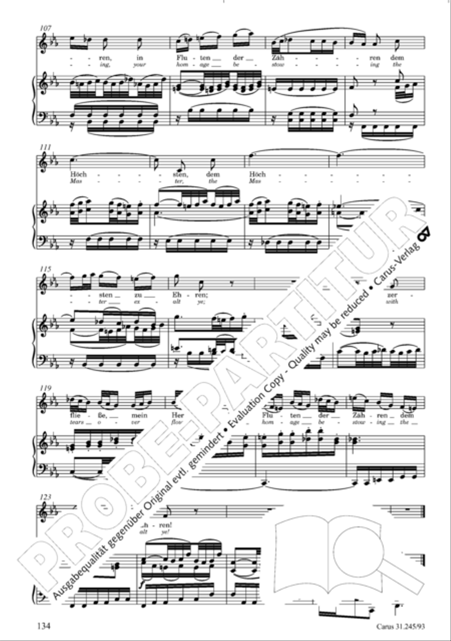 St. John Passion (Johannes-Passion) 4-Part scores gallery preview page 135