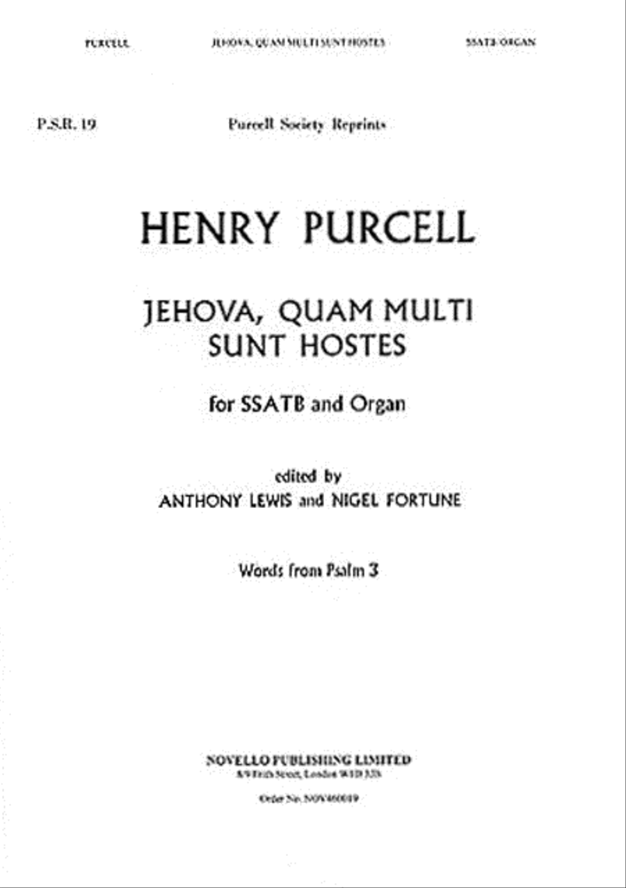 Jehova Quam Multi Sunt 4-Part scores gallery preview page 1