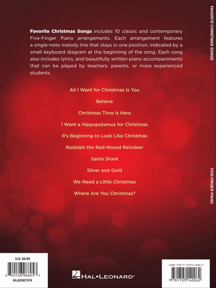 Favorite Christmas Songs for Five-Finger Piano Piano scores gallery preview page 7