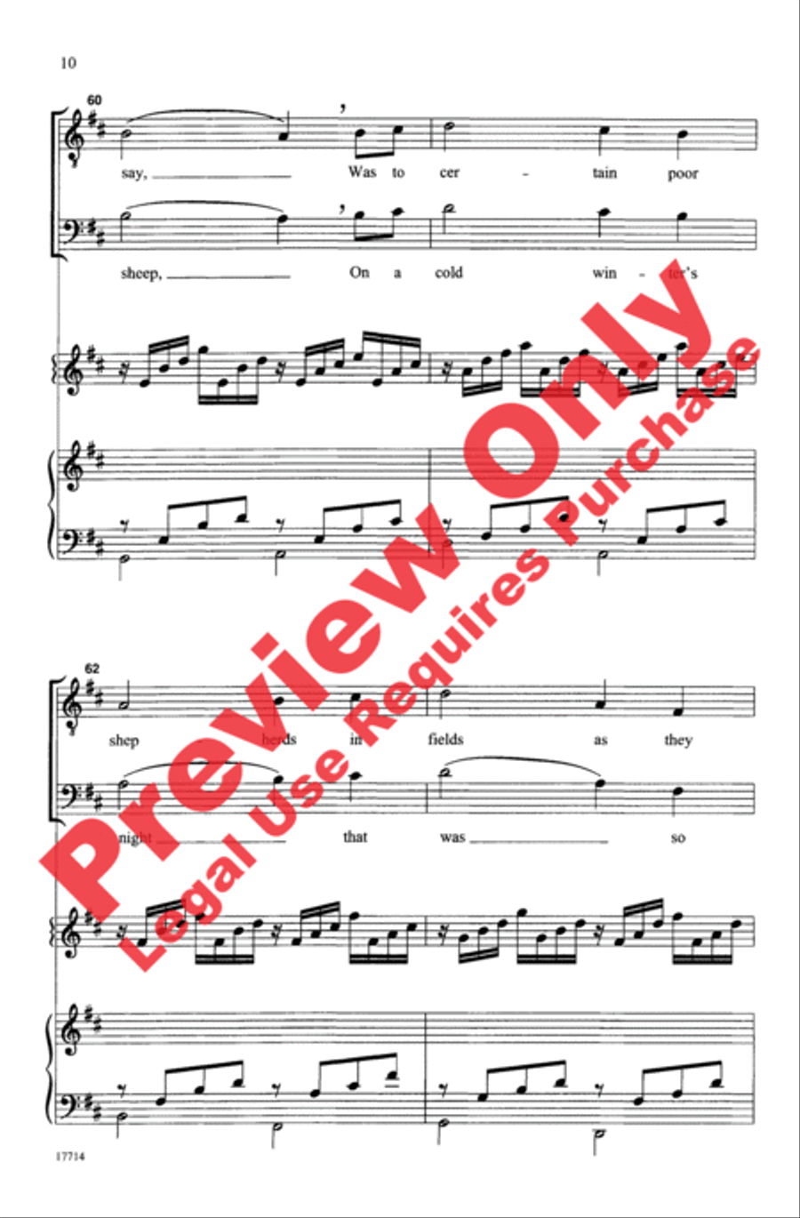 The First Noel / Pachelbel's Canon Men's Choir scores gallery preview page 10