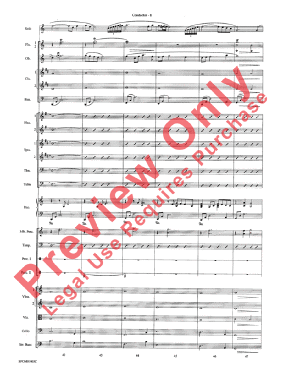 In a Gentle Rain (Movement II from the Willson Suite) Full Orchestra scores gallery preview page 11