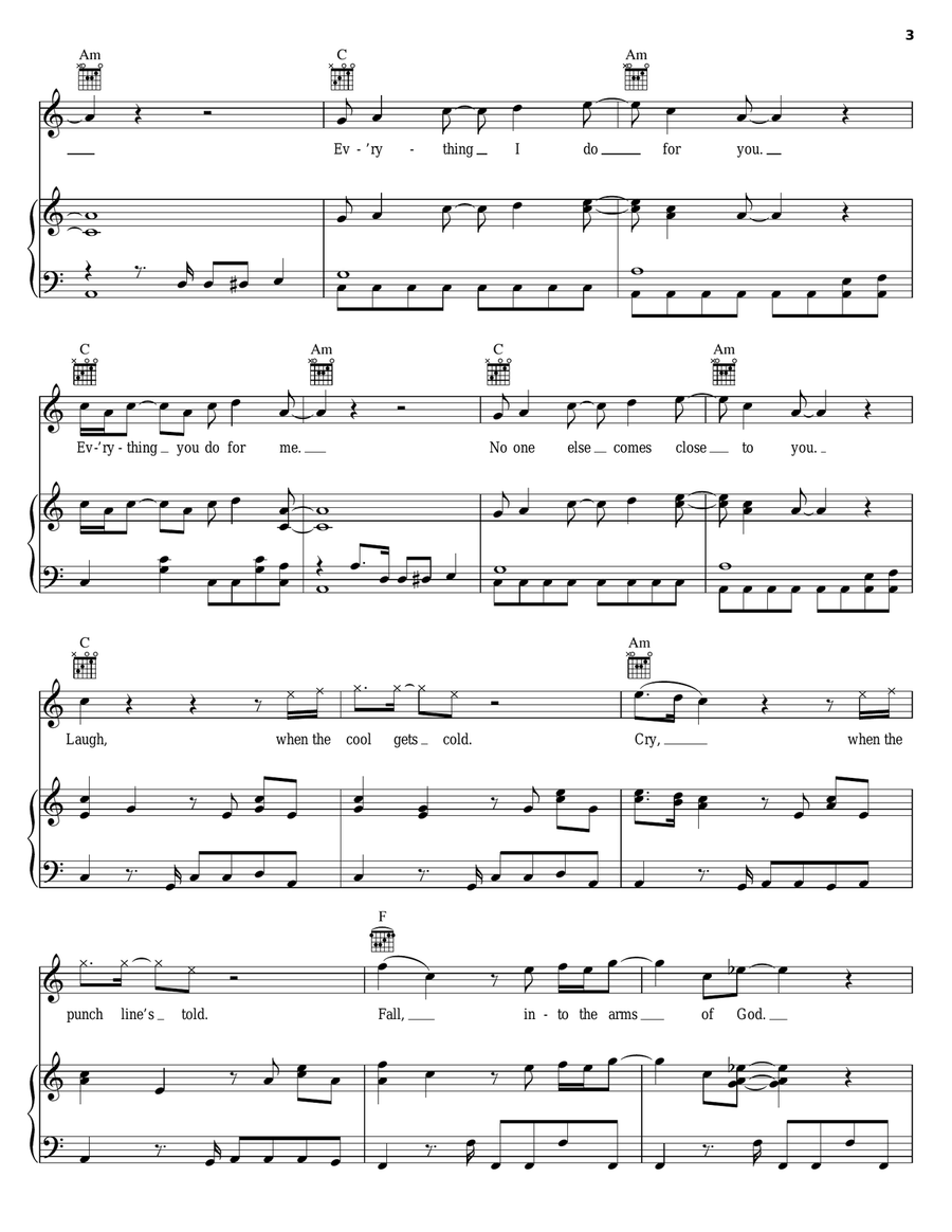 Everything Piano, Vocal, Guitar scores gallery preview page 3