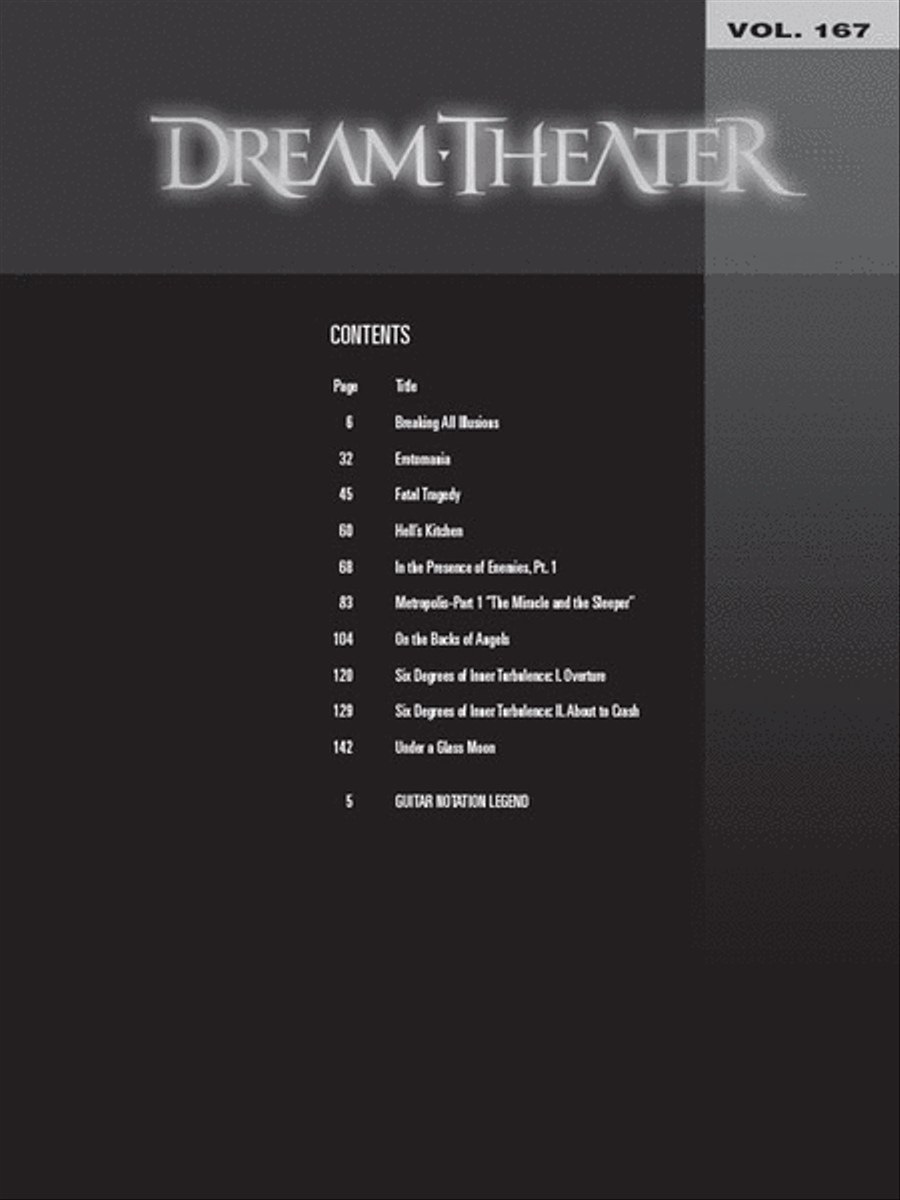 Dream Theater Guitar Tablature scores gallery preview page 2