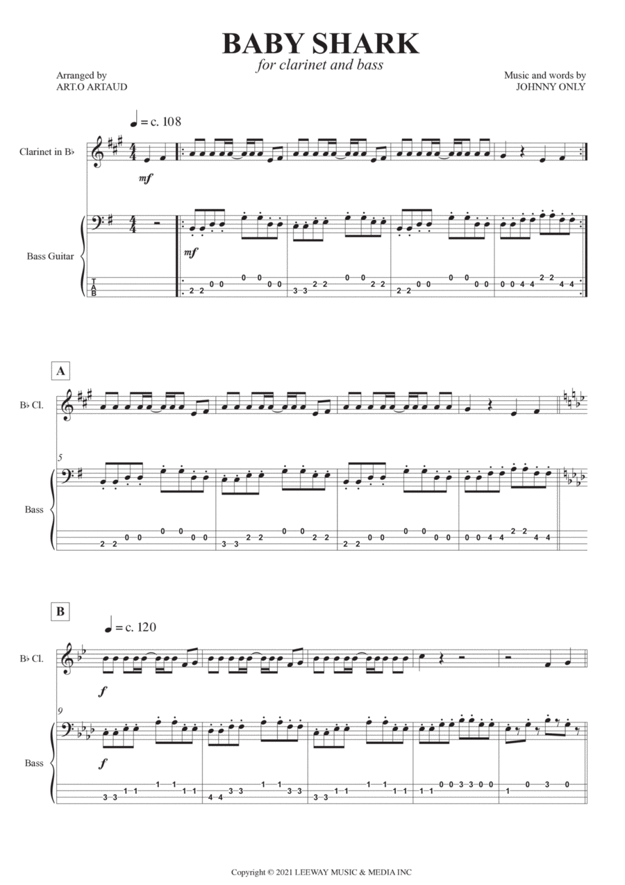 Baby Shark Baby Shark Chamber Music scores gallery preview page 1