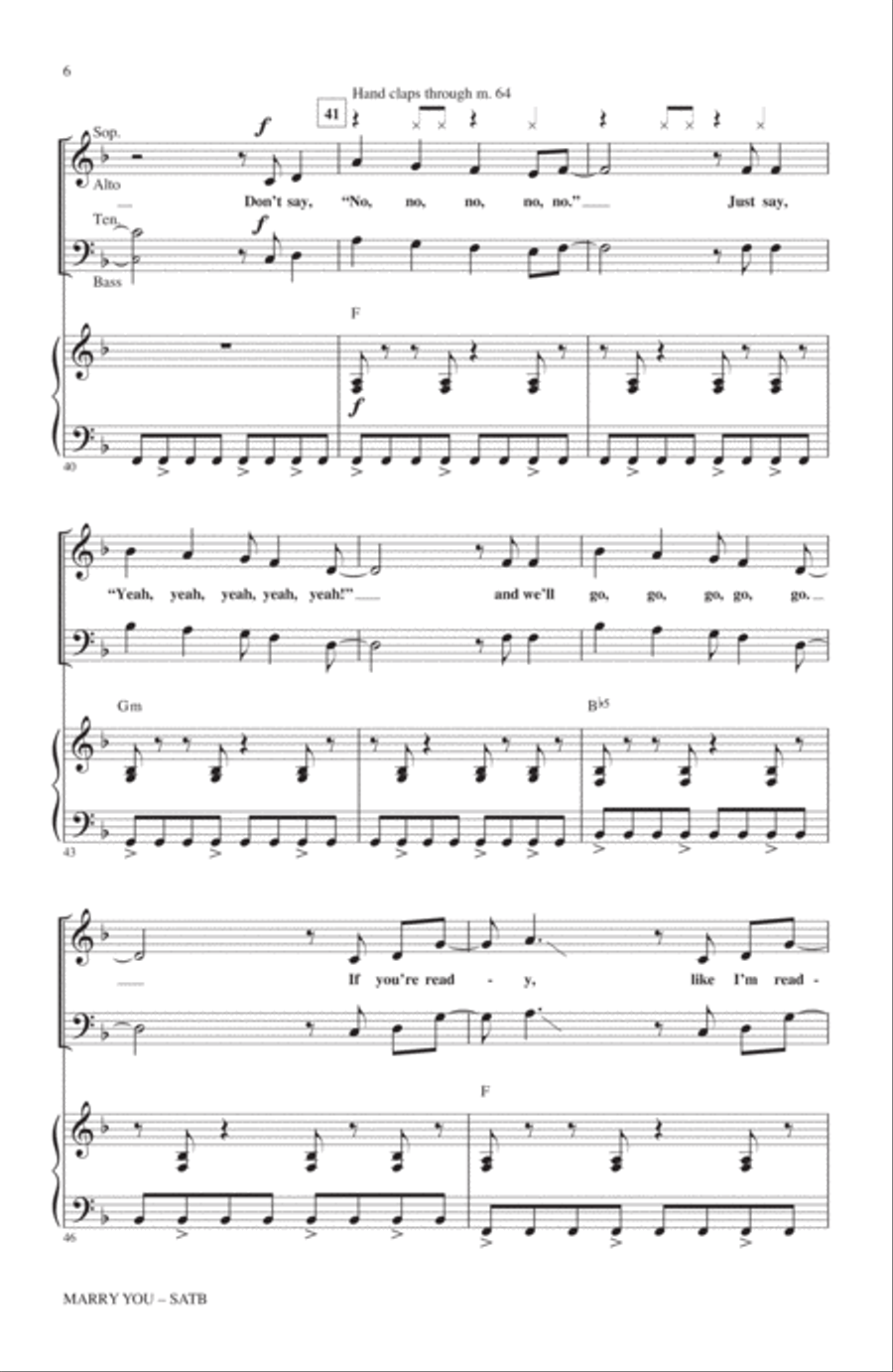 Marry You 4-Part scores gallery preview page 5