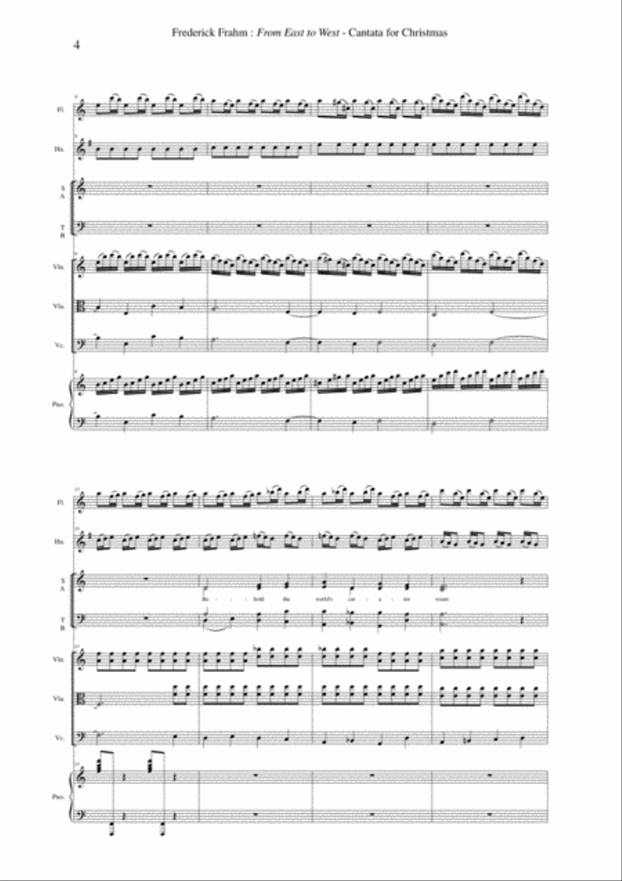 Frederick Frahm: From East to West, a cantata for Christmas for Soprano and Tenor soloists, SATB Ch 4-Part scores gallery preview page 4