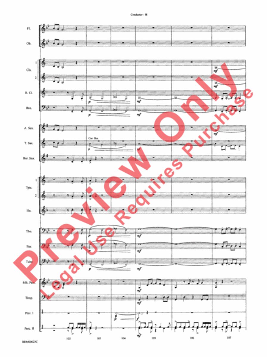 Under the Rice Moon Concert Band scores gallery preview page 21