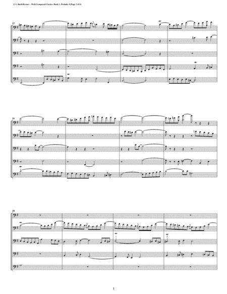Prelude 04 from Well-Tempered Clavier, Book 1 (Bassoon Quintet) image number null