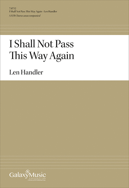 I Shall Not Pass This Way Again image number null