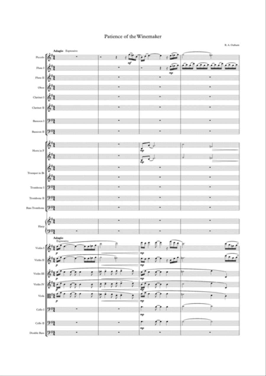 Patience of the Winemaker Full Orchestra scores gallery preview page 2