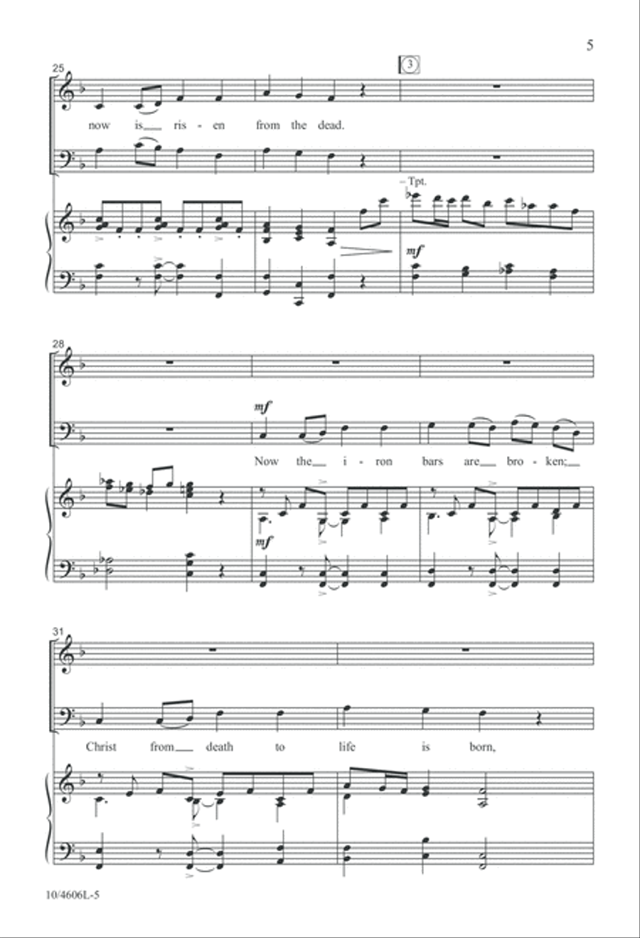 Canticle for Easter Day 4-Part scores gallery preview page 5