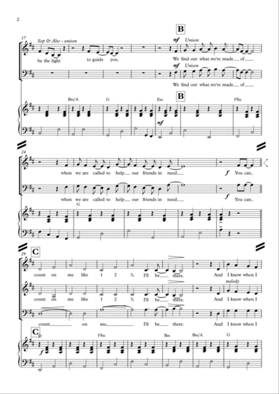Count On Me 3-Part scores gallery preview page 2