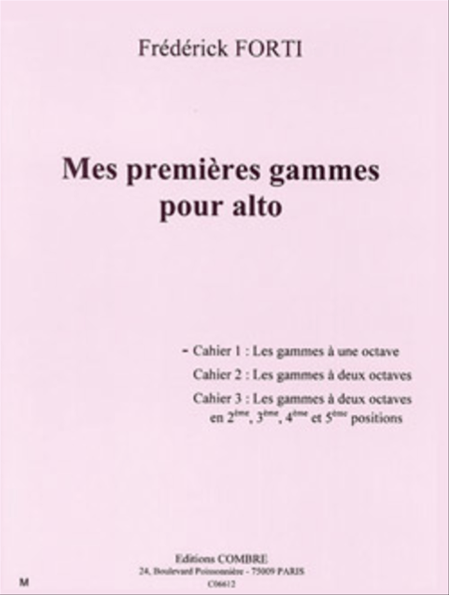 Mes premieres gammes - Volume 1: gammes a 1 octave Viola Solo scores gallery preview page 1