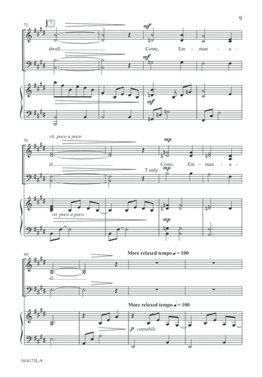 Come, Emmanuel! 4-Part scores gallery preview page 10