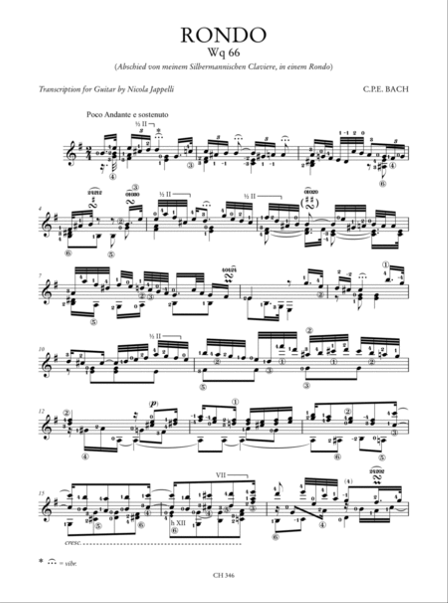 2 Rondos (Wq 59 - Wq 66) for Guitar Acoustic Guitar scores gallery preview page 3