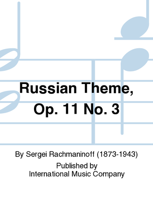 Book cover for Russian Theme, Op. 11 No. 3