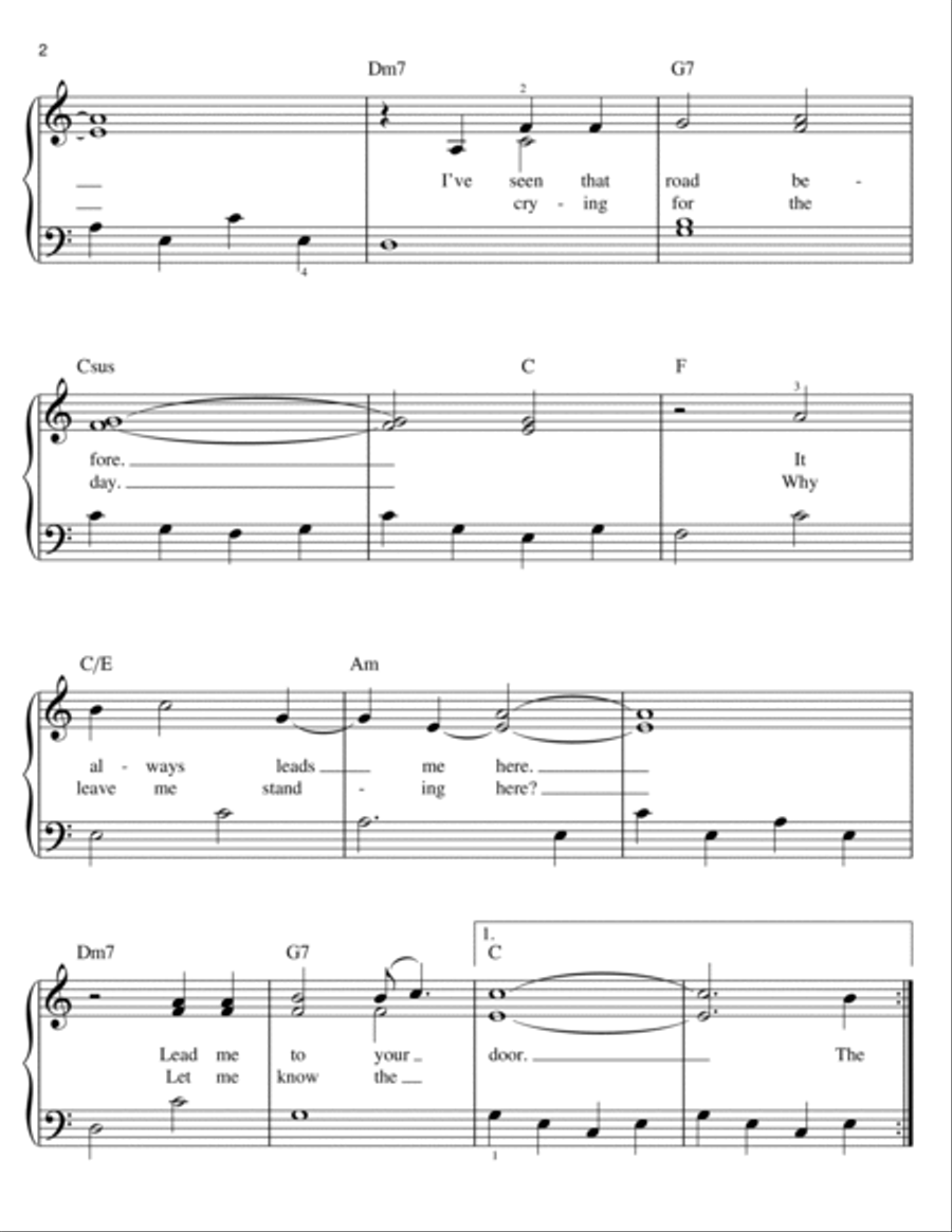 The Long And Winding Road Easy Piano scores gallery preview page 2