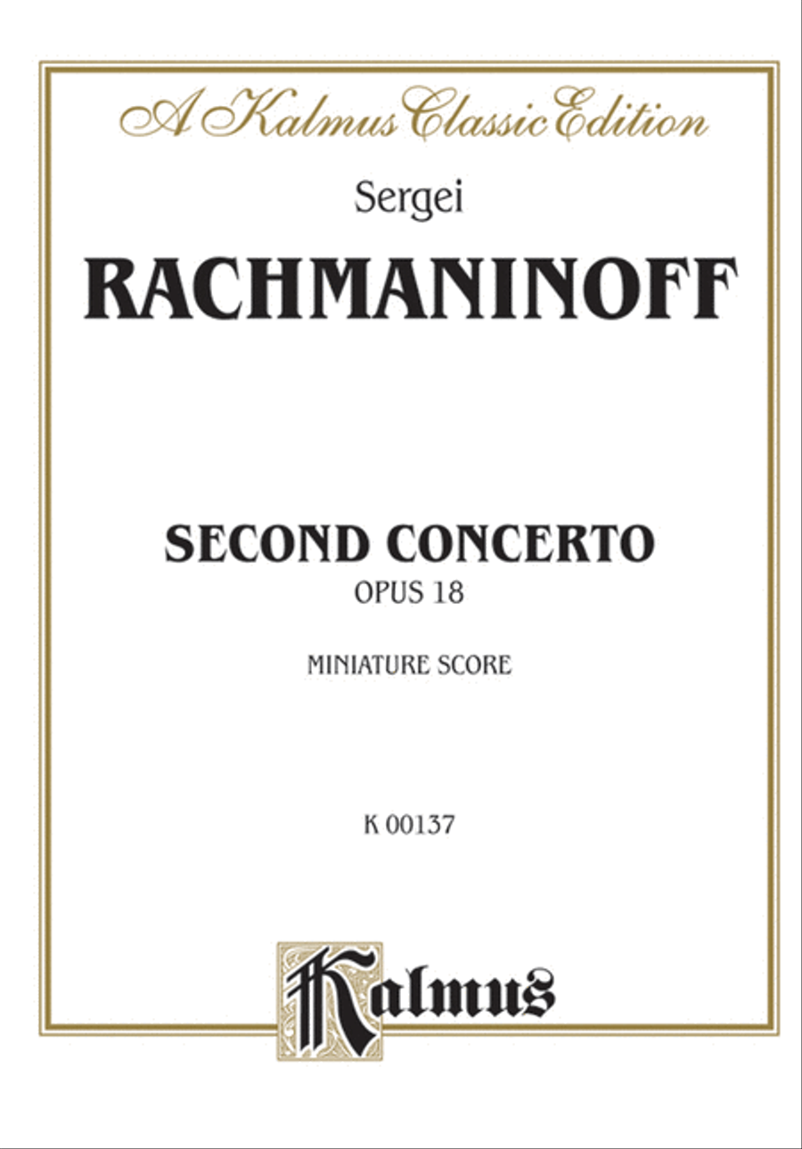 Piano Concerto No. 2, Op. 18 Full Orchestra scores gallery preview page 1