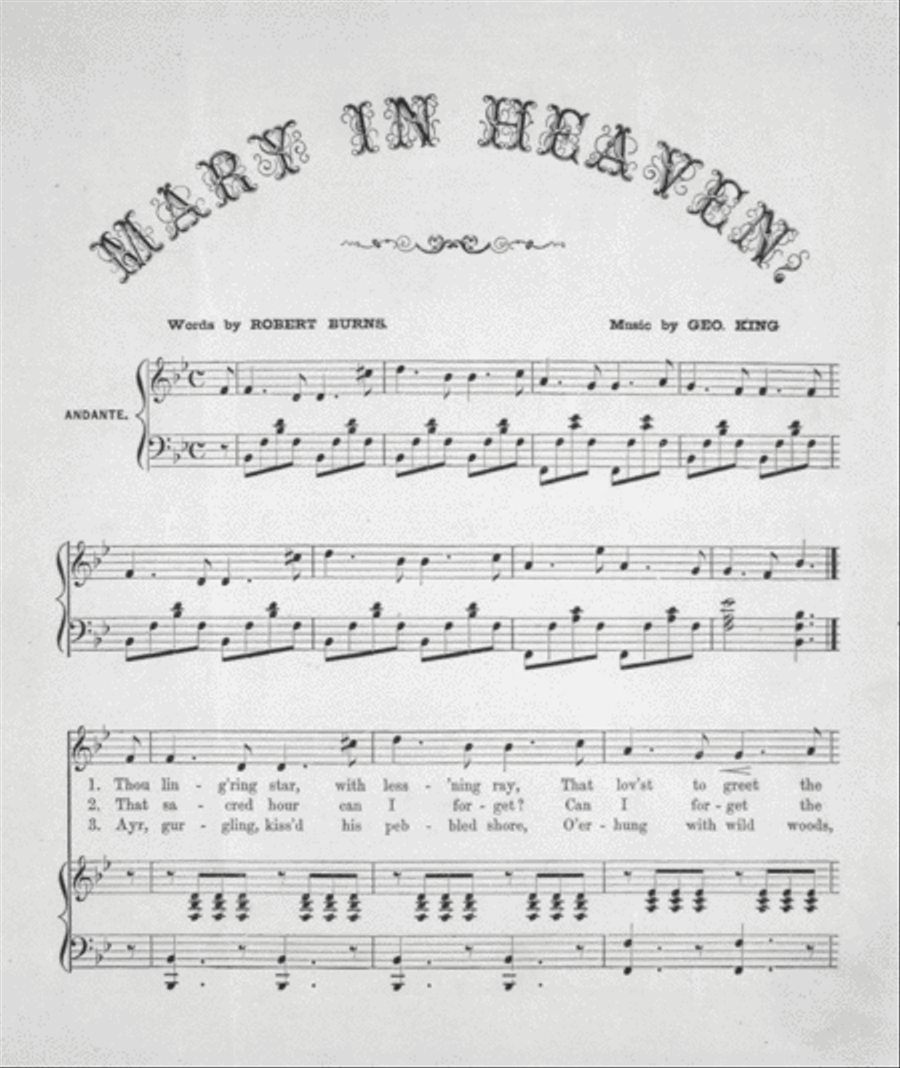 Mary in Heaven. Song Voice scores gallery preview page 2