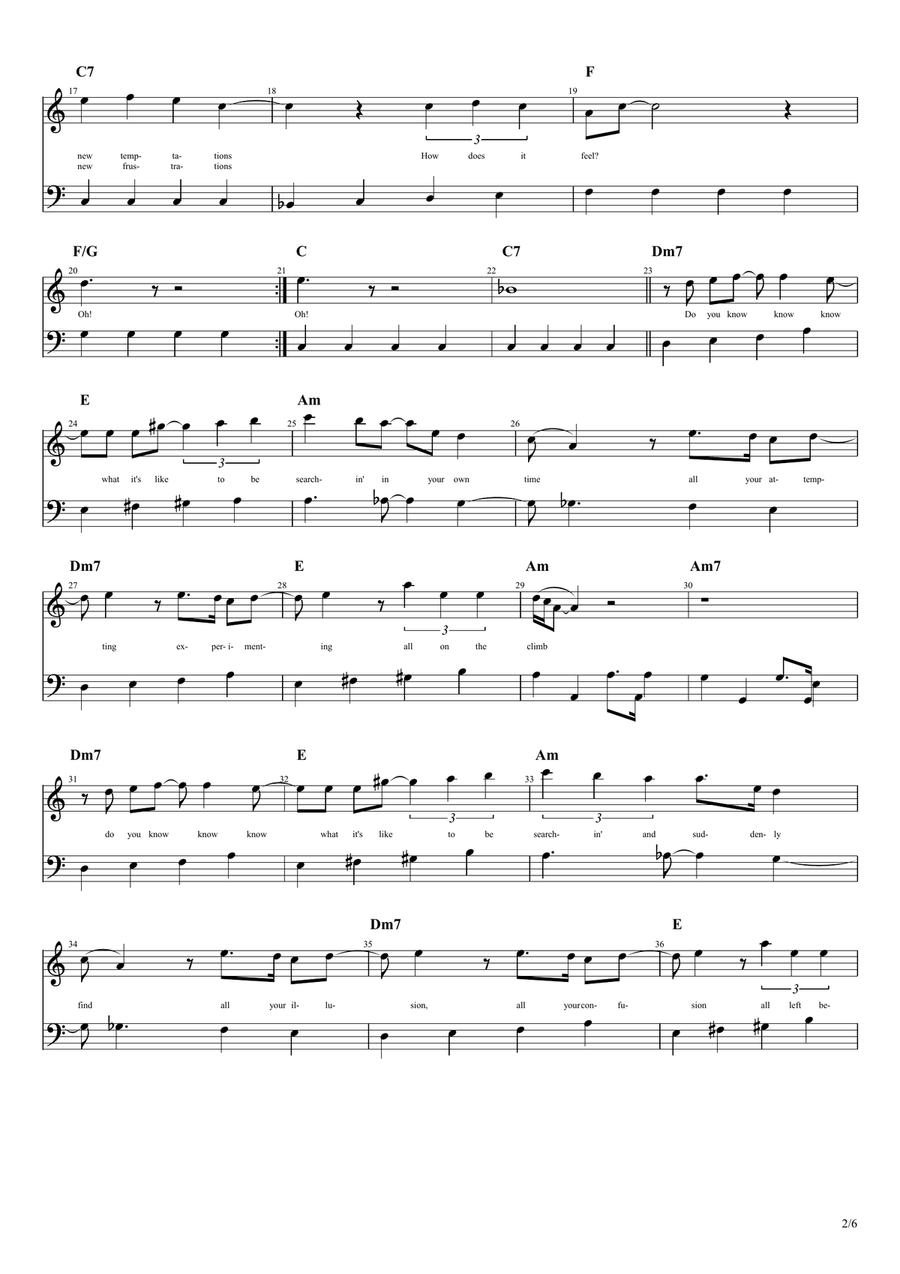How Does It Feel Piano Solo scores gallery preview page 3