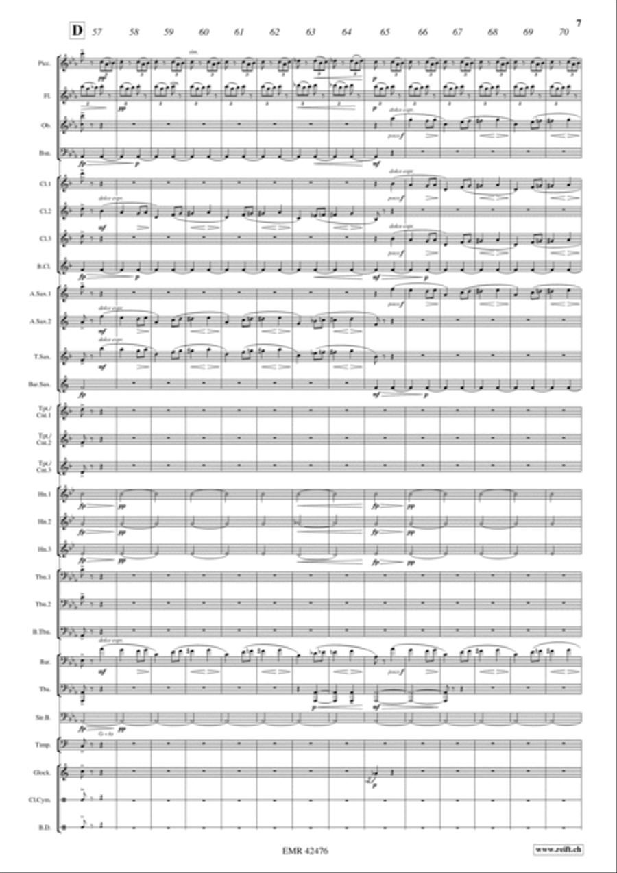 Bacchanale Concert Band scores gallery preview page 7