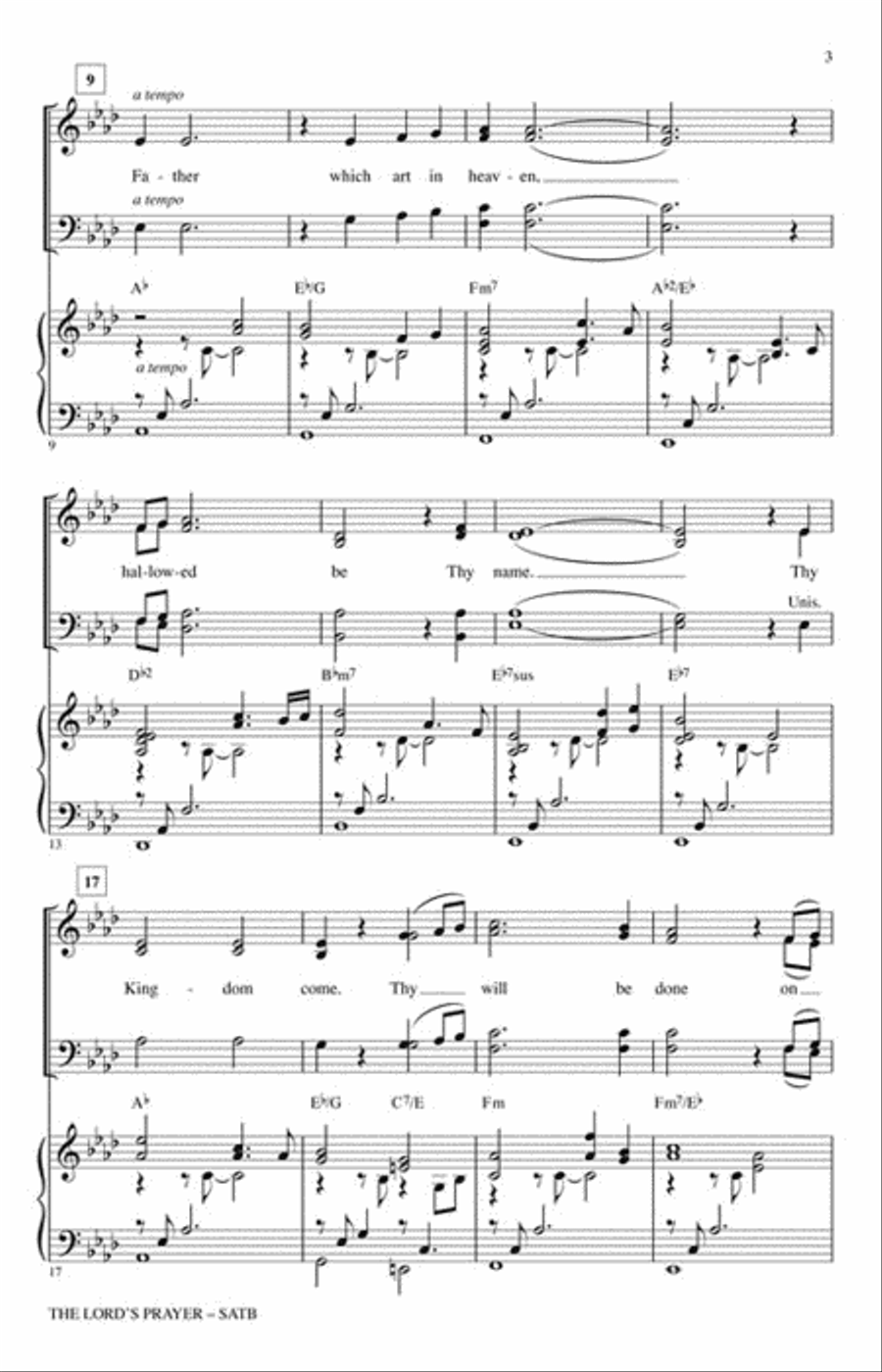 The Lord's Prayer 4-Part scores gallery preview page 3
