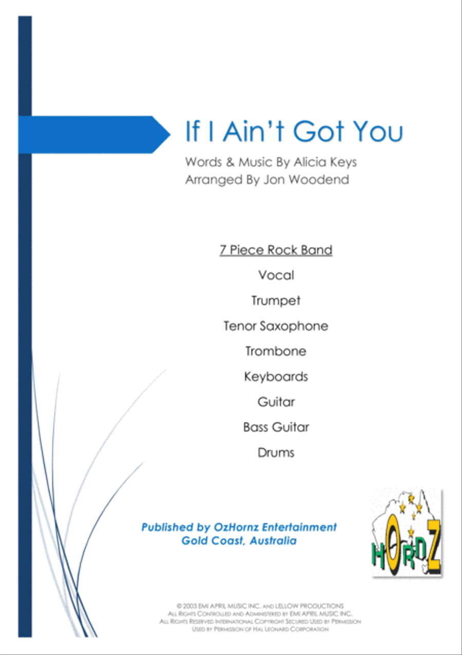 If I Ain't Got You Jazz Ensemble scores gallery preview page 1