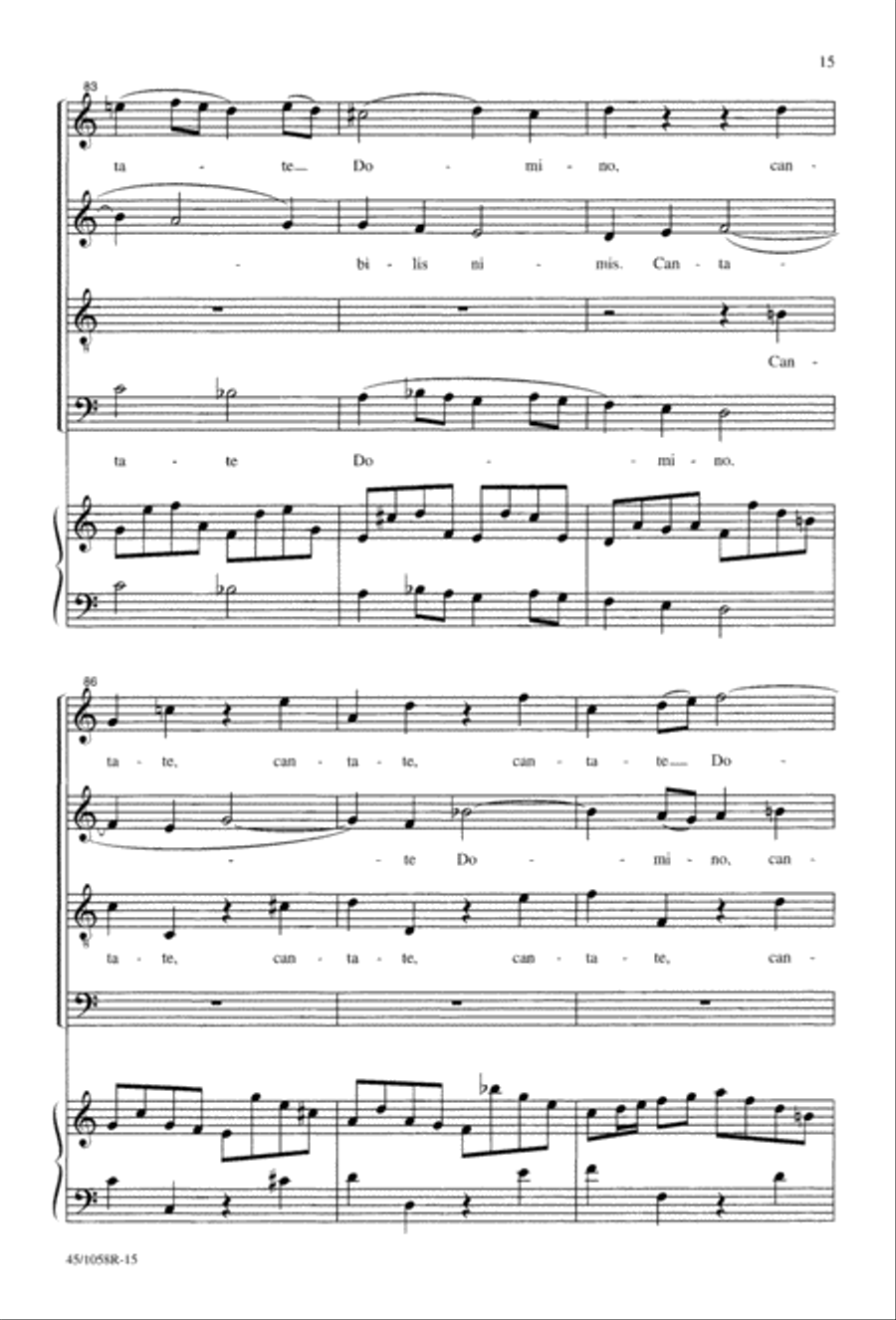 Cantate Domino 4-Part scores gallery preview page 17