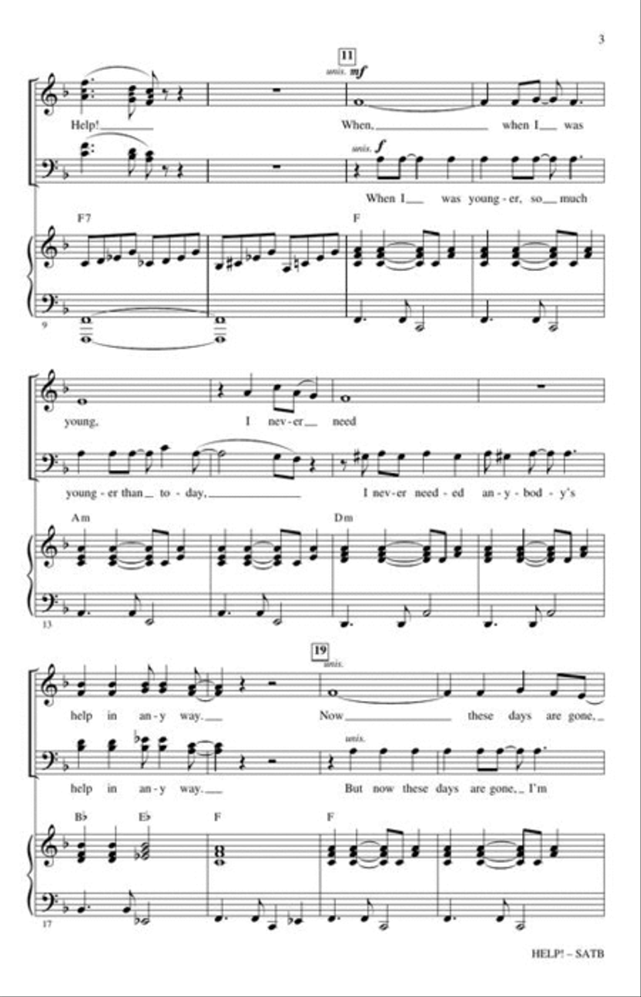 Help! 4-Part scores gallery preview page 4