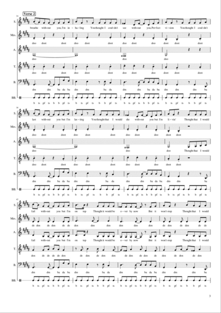 Survivor A Cappella scores gallery preview page 3