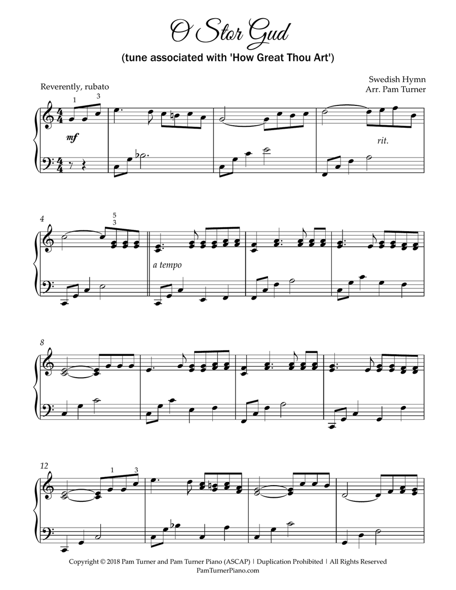 How Great Thou Art (Early Intermediate Piano Solo) Piano Solo scores gallery preview page 3