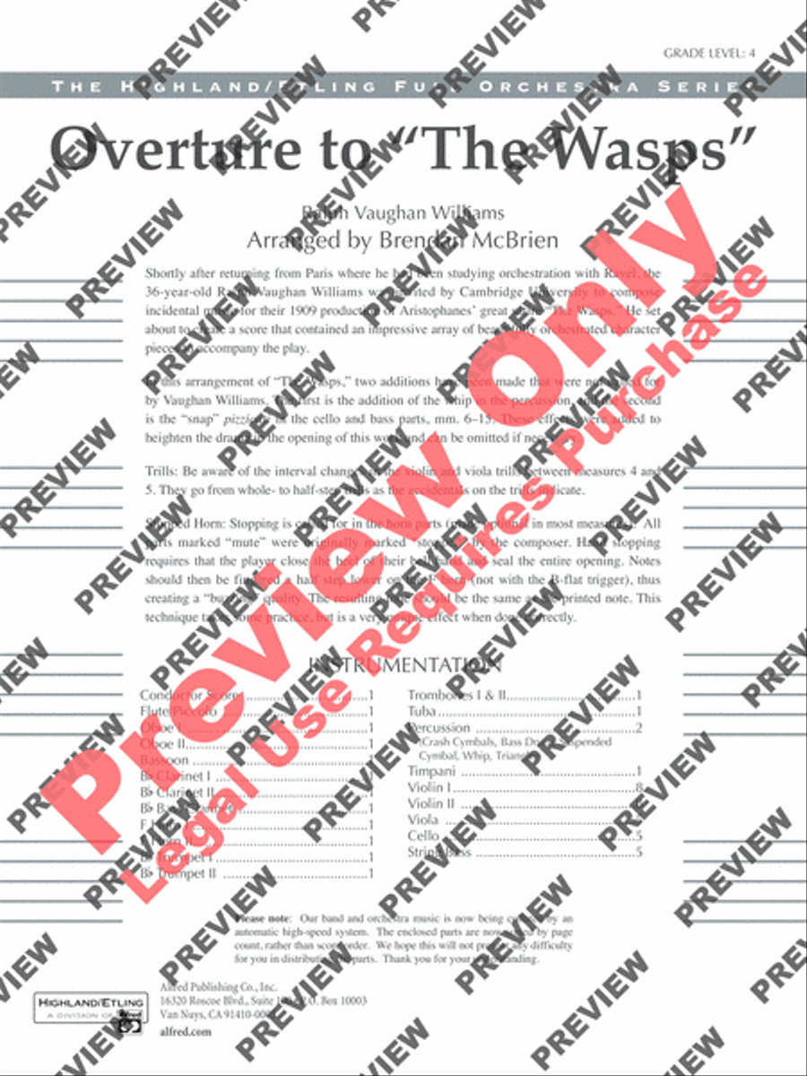 Overture to the Wasps Full Orchestra scores gallery preview page 2