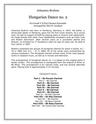Hungarian Dance no. 2 (Clarinets)