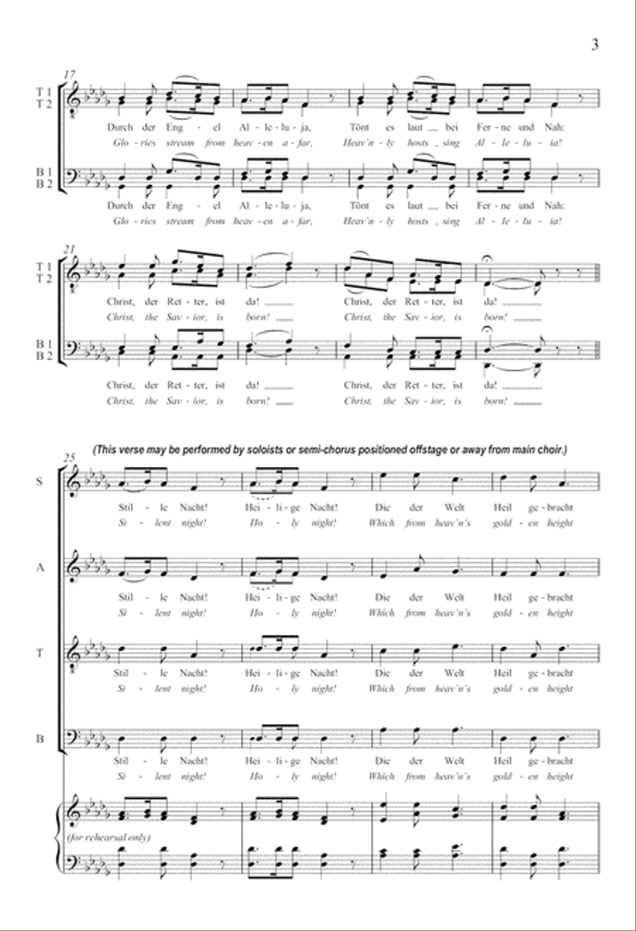 Stille Nacht (Silent Night) Divisi scores gallery preview page 3