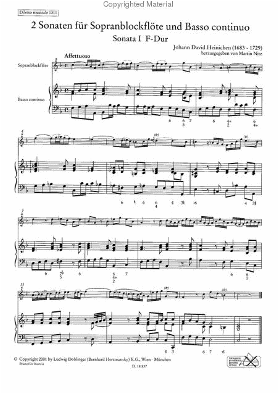 2 Sonaten (F-Dur / d-moll) Flute scores gallery preview page 2