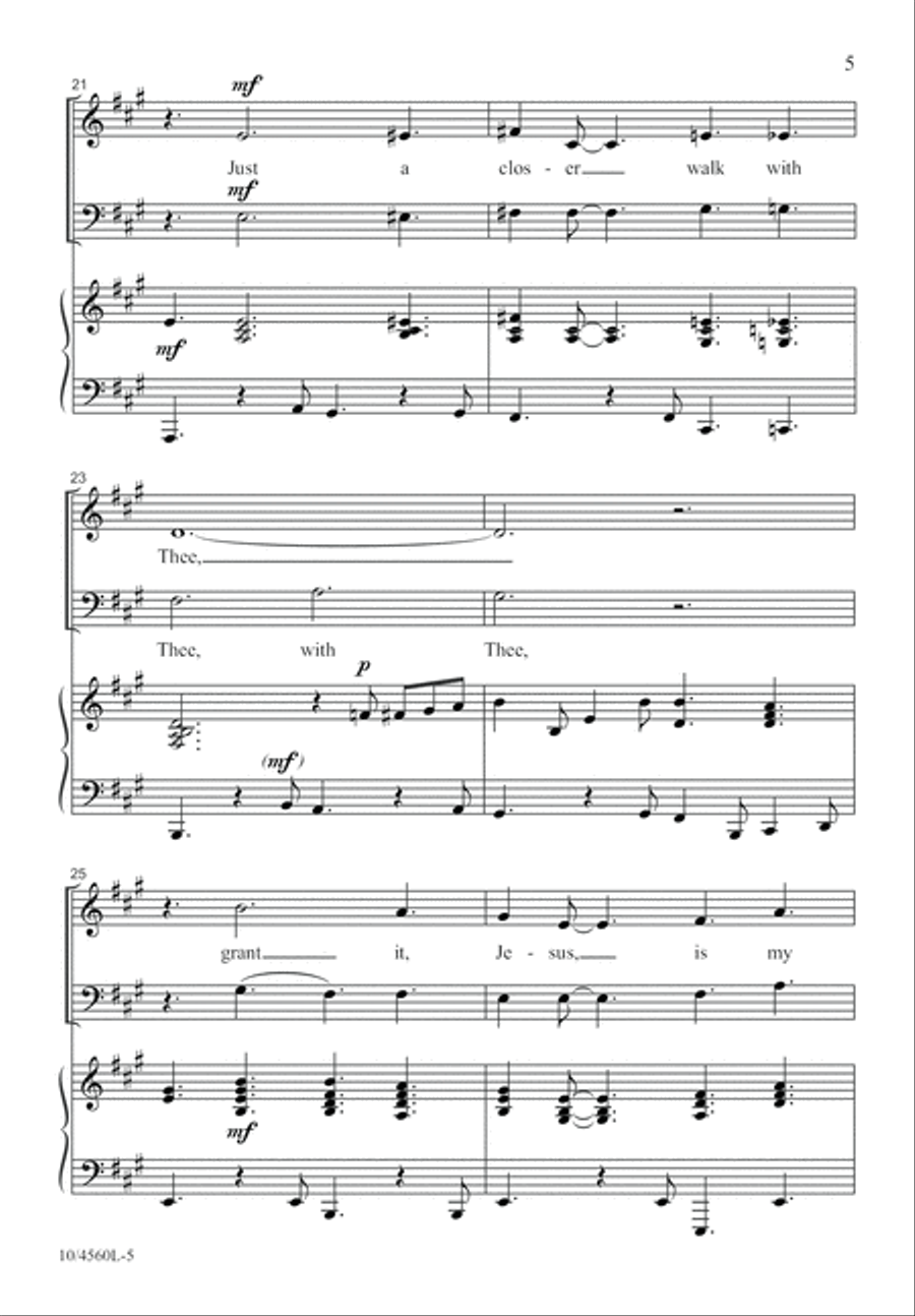 Just a Closer Walk 2-Part scores gallery preview page 5